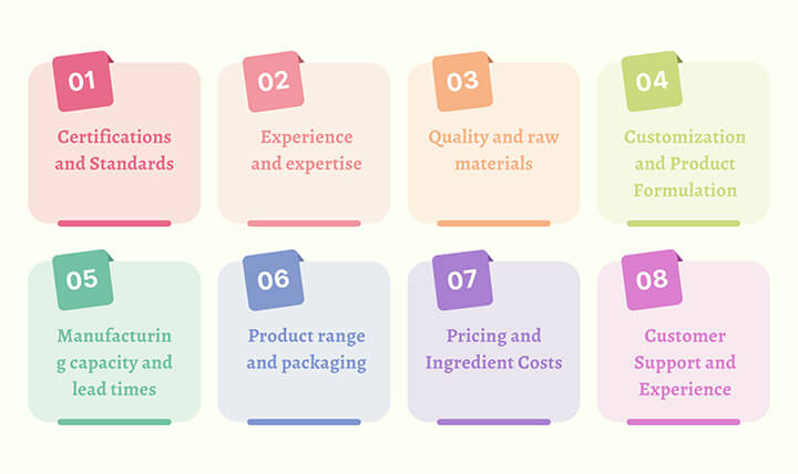 factors to consider when selecting a china cosmetics manufacturers